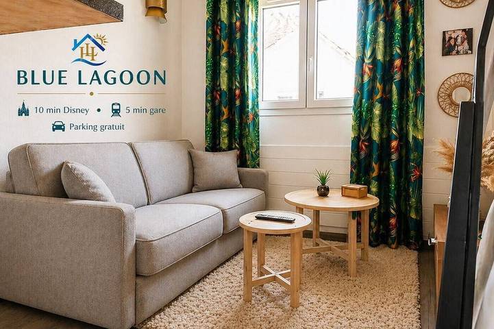 Ganze Wohnung, Blue Lagoon | Cozy Duplex • Parking • Disneyland, 10 min in Bussy-Saint-Georges, Seine-et-Marne