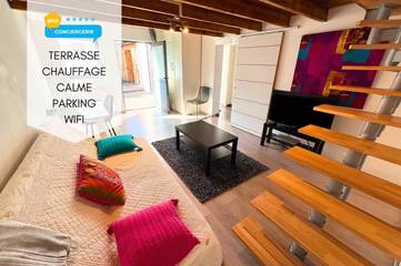 Gîte pour 4 personnes, avec terrasse à Décines-Charpieu