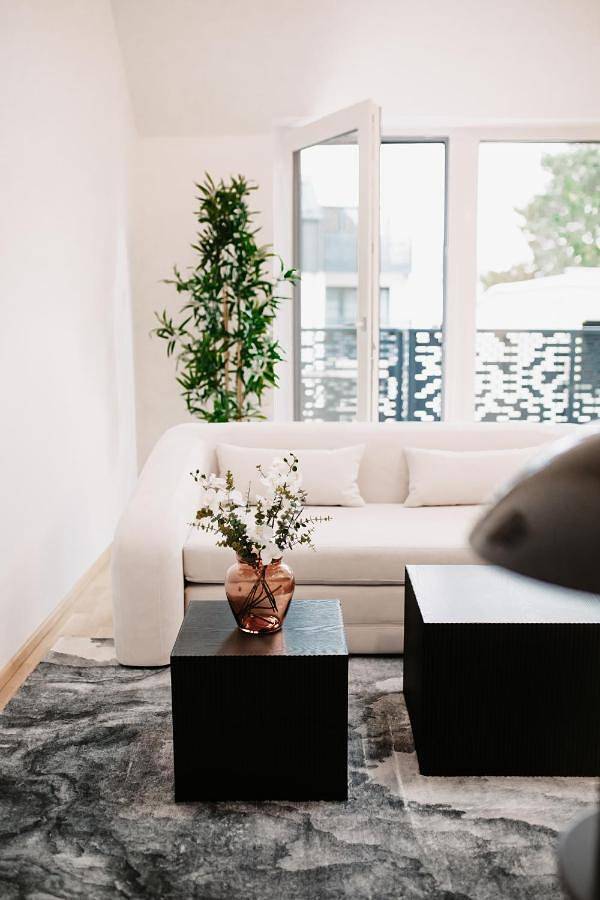 Ferienwohnung für 3 Personen, mit Balkon und Terrasse sowie Garten und Ausblick in Liesing