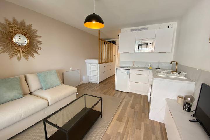 Studio pour 3 personnes, avec Terrasse et Piscine