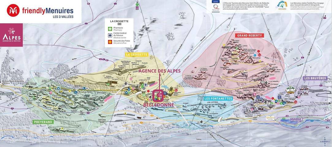 Location de vacances pour 6 personnes, avec balcon et vue dans Les Menuires