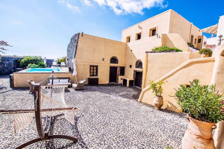 Location de vacances pour 6 personnes, avec piscine et vue sur l’océan ainsi que jardin et terrasse à Megalochori - 3