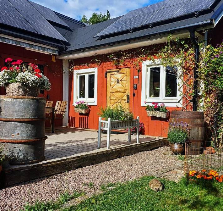 Ferienhaus für 3 Personen, mit Terrasse und Garten in Hjo