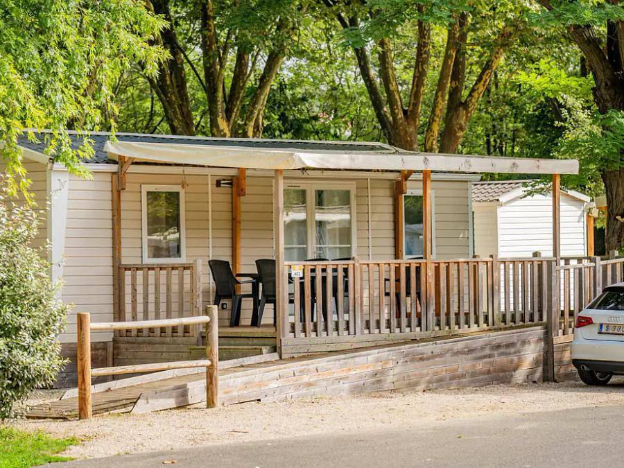 Camping Domaine de la Marina - Mobilhome 6 personnes - Mobil-home | Comfort | 2 Ch. | 4/6 Pers. | Terrasse surélevée | Clim. | Tv in Messanges, Côte d’Argent