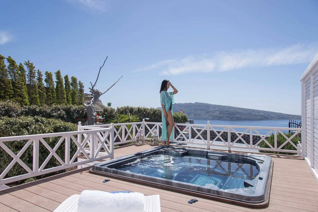 Villa für 8 Personen mit Balkon in Ormos Ammoudiou, Santorin