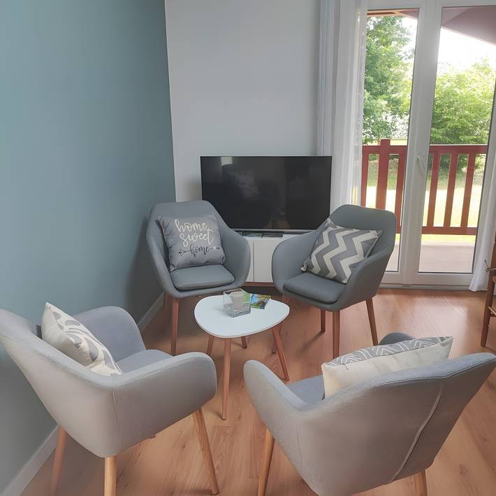 Apartamento entero, Apartamento 'Gîte Peyo Saint-Pée-sur-Nivelle' con vistas a la montaña, jardín compartido y Wi-Fi in Saint-Pée-sur-Nivelle, Region de Bayona