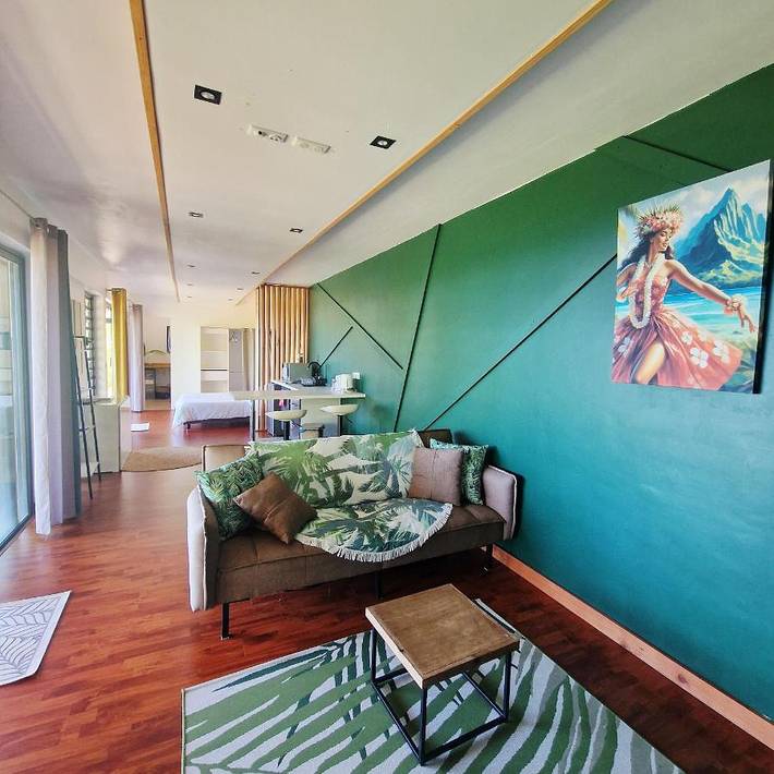 Appartement de vacances pour 3 personnes, avec jardin ainsi que piscine et vue