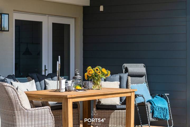 Ganze Wohnung, Ferienwohnung Diek No. 1 im Nordseeresort - Terrasse, Kamin, Infrarotkabine, Strand- und Nordseenah in Büsum, Kreis Dithmarschen