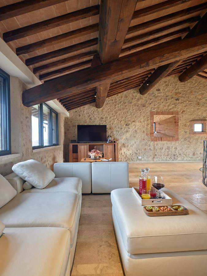 Villa pour 8 personnes, avec jardin ainsi que piscine et vue à Monteriggioni - 4