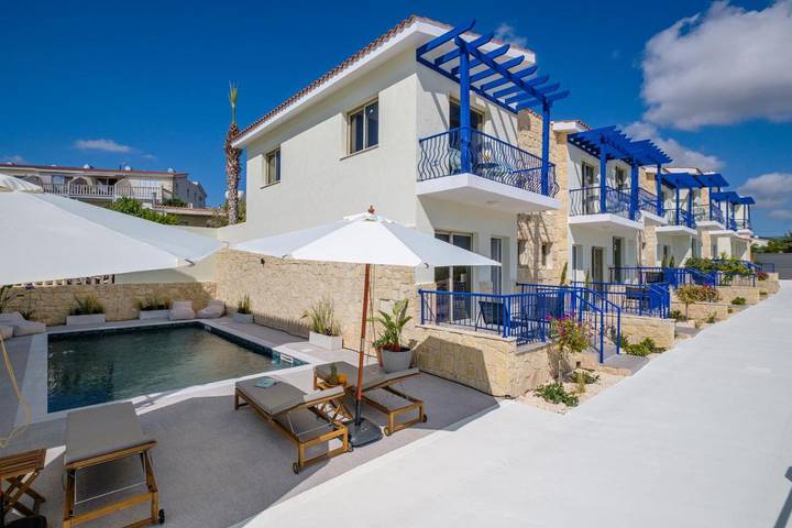 Finca für 4 Personen, mit Balkon und Terrasse sowie Pool und Ausblick auf Zypern