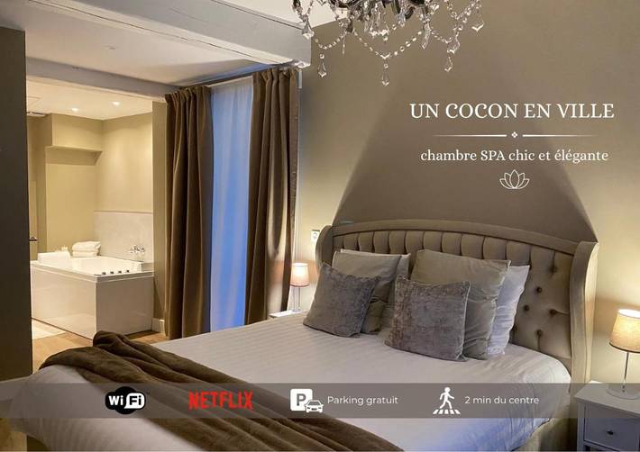 Chambre d’hôte pour 2 personnes, avec Balcon ainsi que Jacuzzi et Terrasse