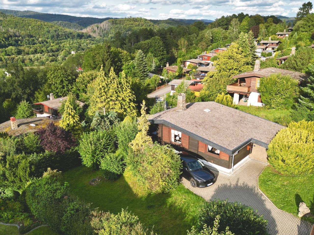 In Barbis mit Grill und Panoramablick in Bad Lauterberg im Harz, Harzvorland