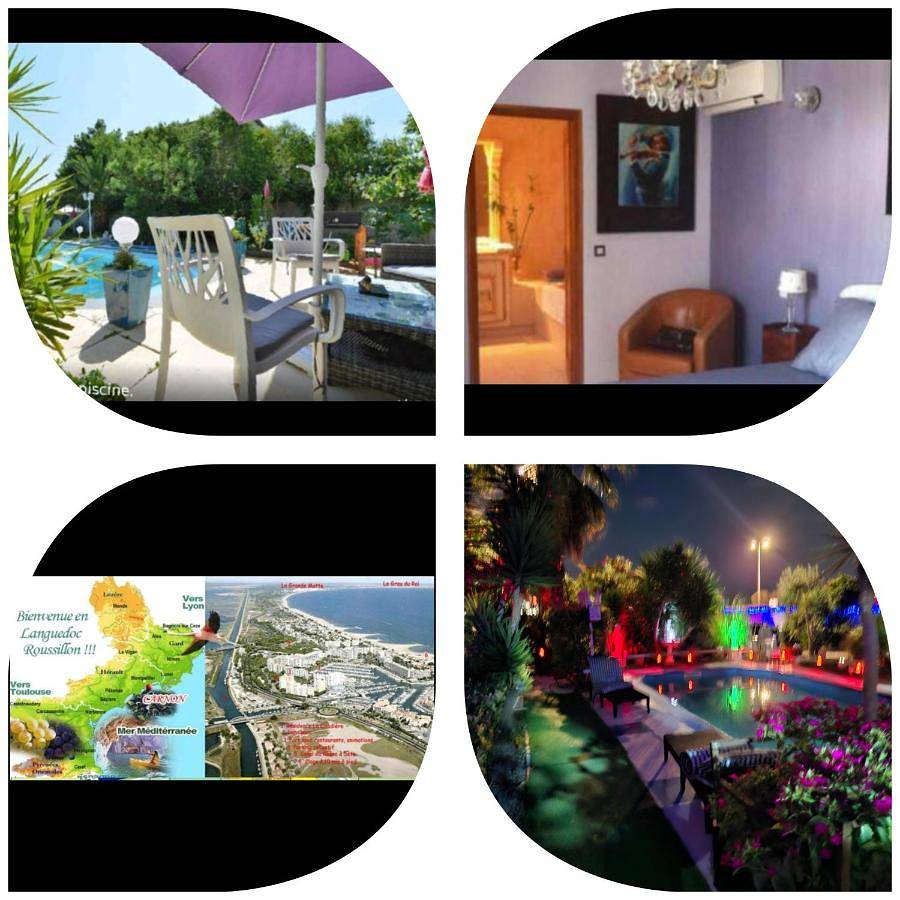 Suite-Junior -Villa Hélène - Montpellier Sud - aéroport- Piscine Privée-2mn des plages in Pérols, Côte méditerranéenne (France)