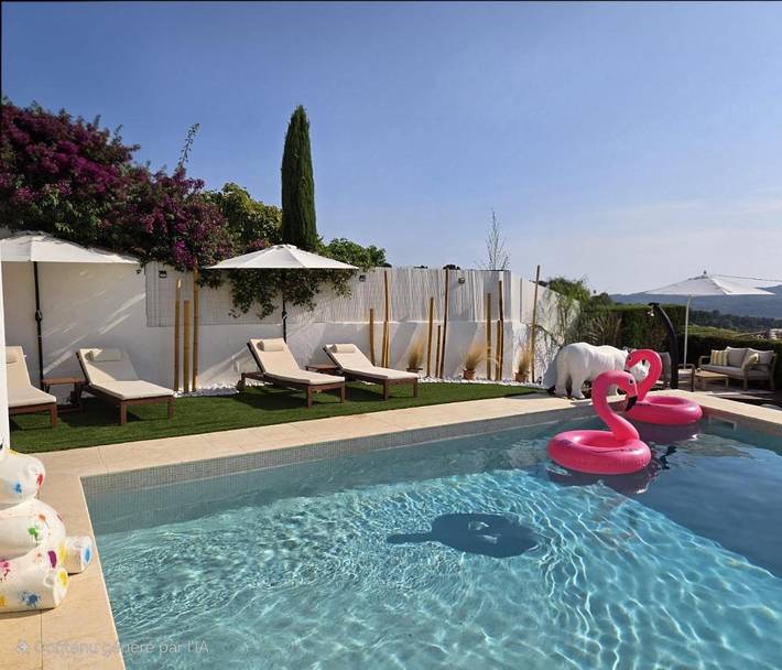 Chambre d’hôte pour 2 personnes, avec jardin ainsi que vue et piscine à Le Beausset - 2