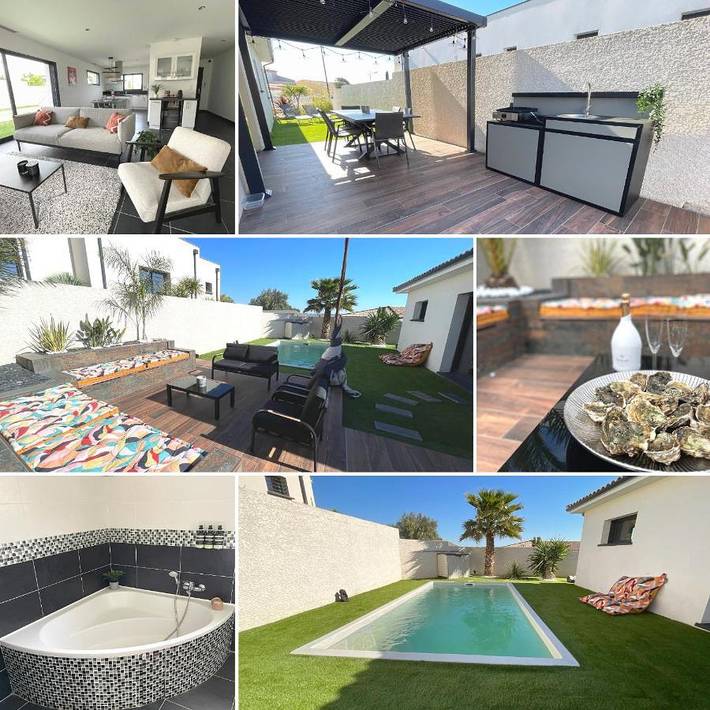 Location de vacances pour 9 personnes, avec piscine ainsi que jardin et jacuzzi à Sauvian - 2