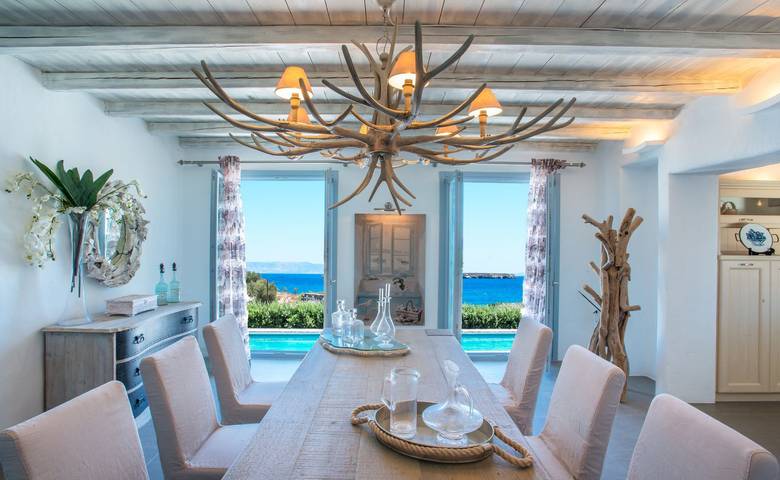 Villa pour 15 personnes, avec piscine ainsi que vue sur l’océan et jardin dans Paros - 3