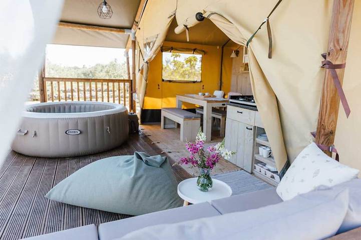 Villa pour 4 personnes, avec terrasse ainsi que jacuzzi et jardin, animaux acceptés à Maslinica