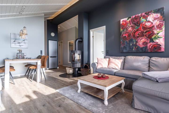 Ferienhaus für 4 Personen, mit Terrasse und Garten sowie Sauna und Ausblick in Wesselburenerkoog