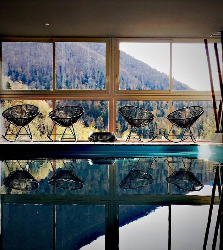 Hôtel pour 2 personnes, avec Terrasse et Jacuzzi ainsi que Jardin et Piscine