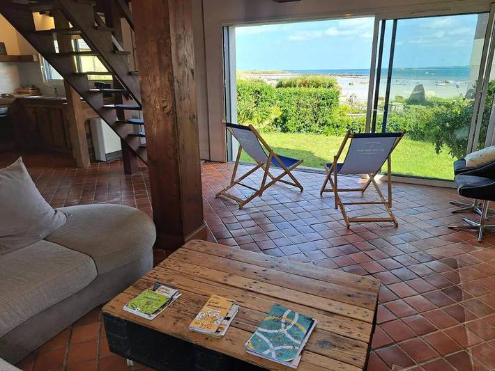 Location de vacances pour 8 personnes, avec vue ainsi que terrasse et jardin dans Plage Kerurus Plouneour Trez - 3