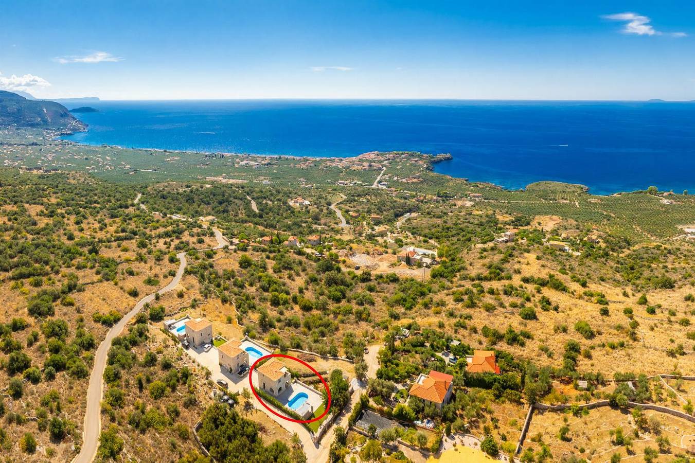 Villa Dioni Tria in Messenia region