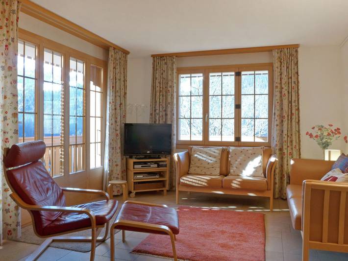 Ferienwohnung für 6 Personen, mit Balkon und Garten sowie Ausblick