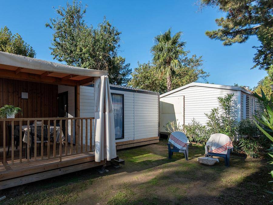 Camping Club La Côte des Roses 4* - Ms Vacances - Mobilheim 4 personen - Bergamo Confort Klimatisiert. in Les Ayguades, Narbonne