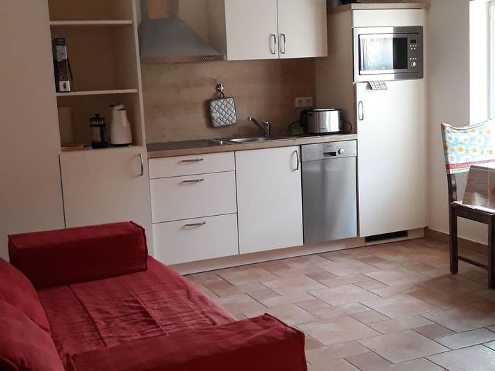Ganze Ferienwohnung, Spreewald-Ferienwohnung Keym - Apartment 1, komb Wohn- Schlafraum, Küche, Du/Wc, Terrasse in Byhleguhre, Byhleguhre-Byhlen