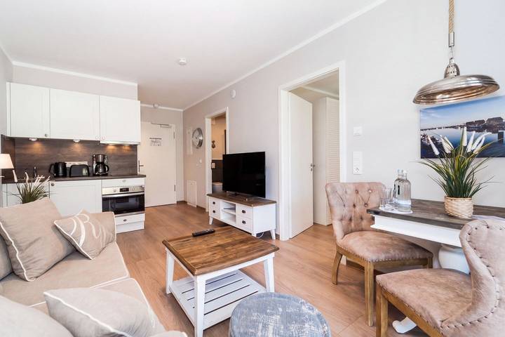 Ferienwohnung für 2 Personen, mit Terrasse und Sauna, mit Haustier