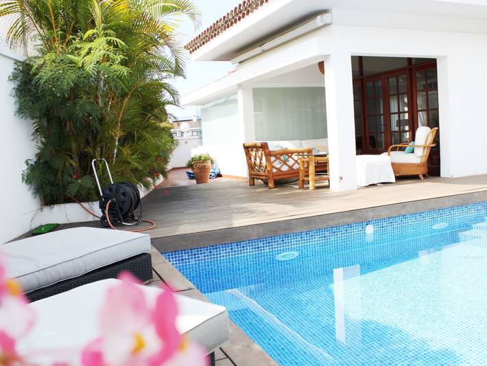 Casa de vacaciones para 6 personas, con jardín y piscina en Puerto de la Cruz