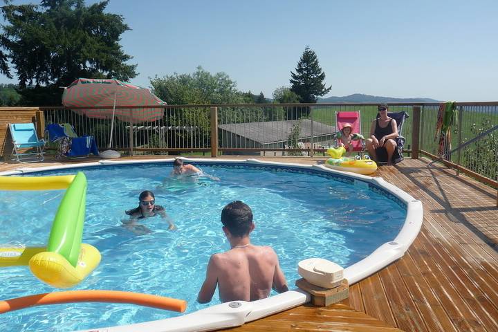 Gîte pour 9 personnes, avec piscine ainsi que terrasse et jardin dans Rhône - 4