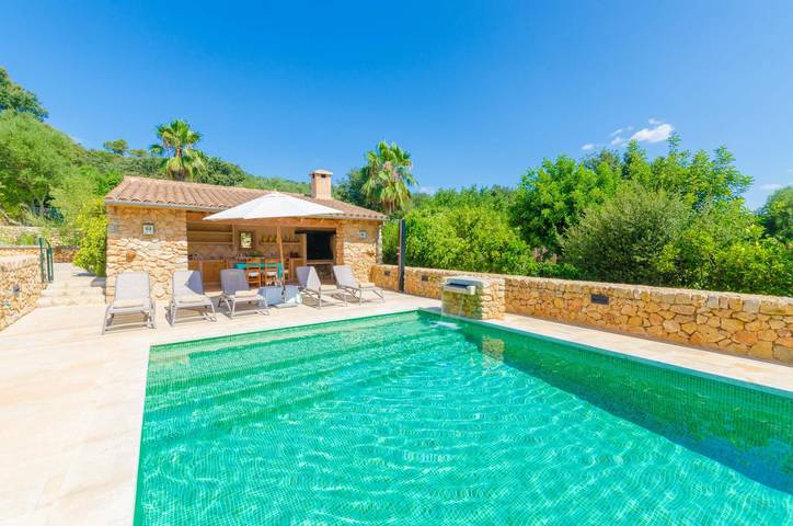 Sa Mata Grossa - Charmantes Natursteinhaus mit grossartigem Grillbereich und privatem Schwimmbad. Kostenloses Wlan in Campanet, Mallorca Inselmitte