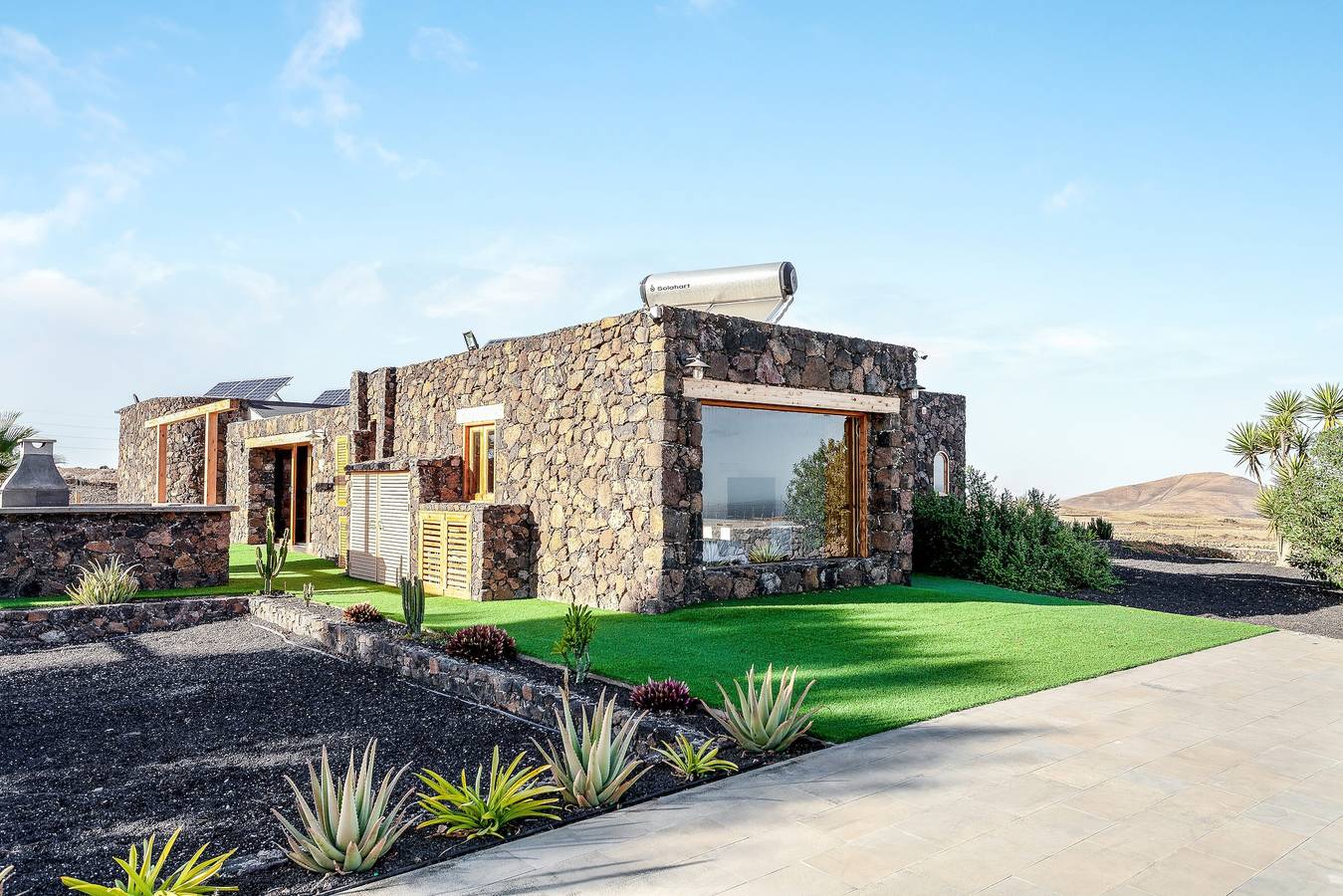 Splendida Villa "Tranquila" con vista mare, vista montagna, piscina, giardino e terrazza in La Oliva, Fuerteventura