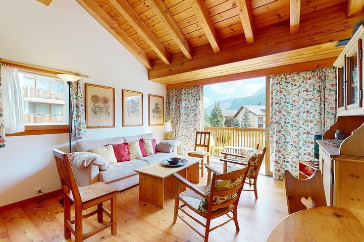 Ferienwohnung für 4 Personen, mit Balkon und Garten in Pontresina