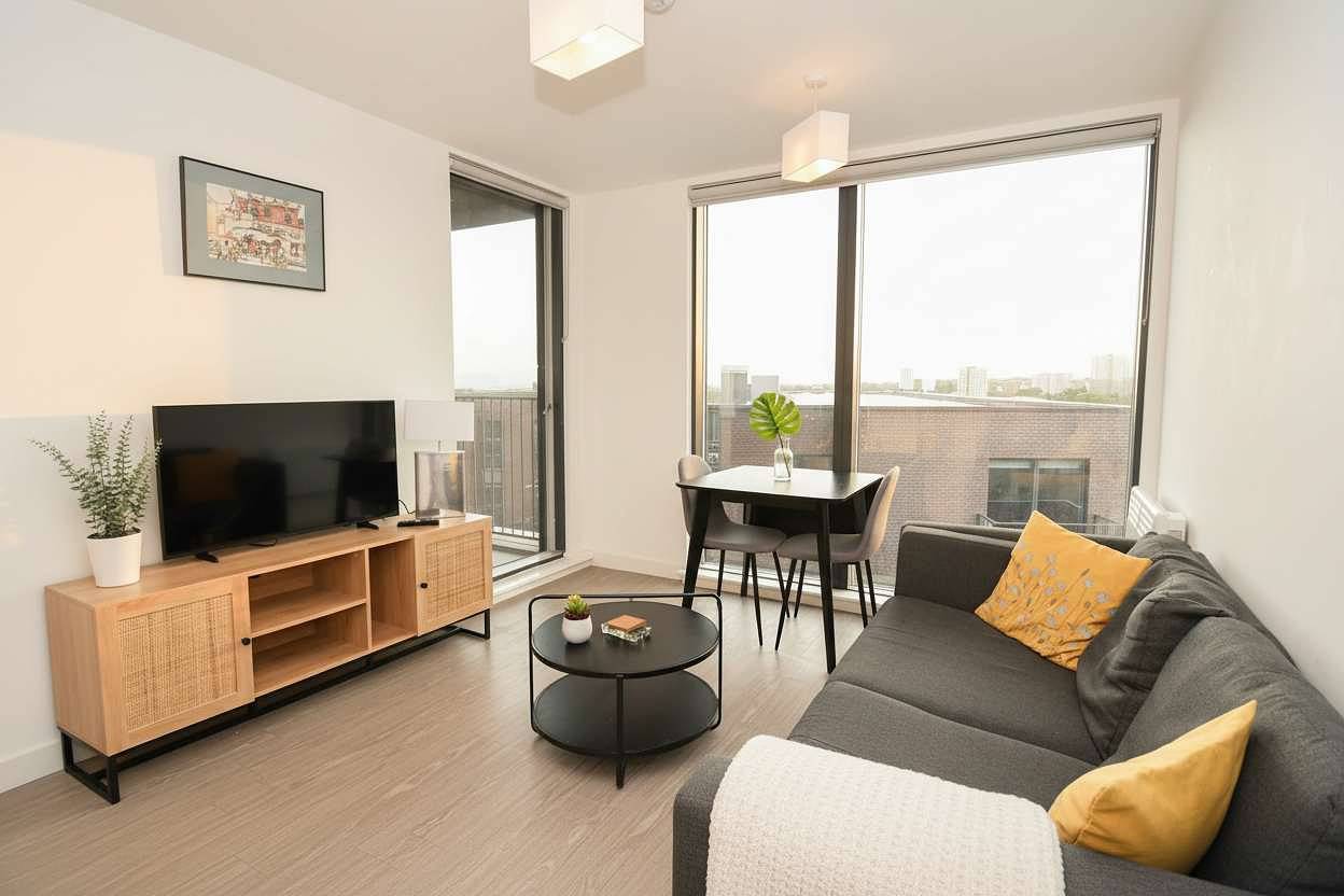 Entire apartment, Modern 1Bed Manchester Apartment with City Views in Greater Manchester