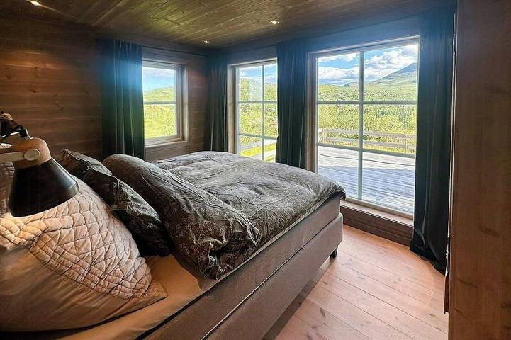 Hütte in der Nähe von Høgevarde mit Aussicht und Mountainbike-Strecken in Flå