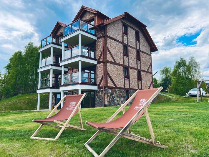 Apartament wakacyjny dla 4 osób, z sauna i ogród w Chmielno