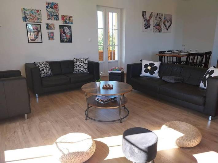 Location de vacances pour 12 personnes, avec jardin ainsi que piscine et vue à Feugarolles - 4