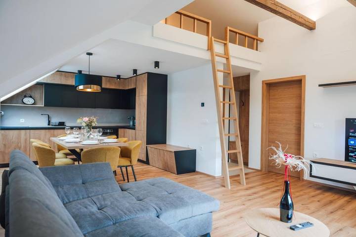 Appartement de vacances pour 7 personnes, avec vue et terrasse