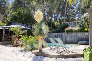 Cottage pour 8 personnes, avec vue et jardin ainsi que bassin pour enfant et piscine à Jacou