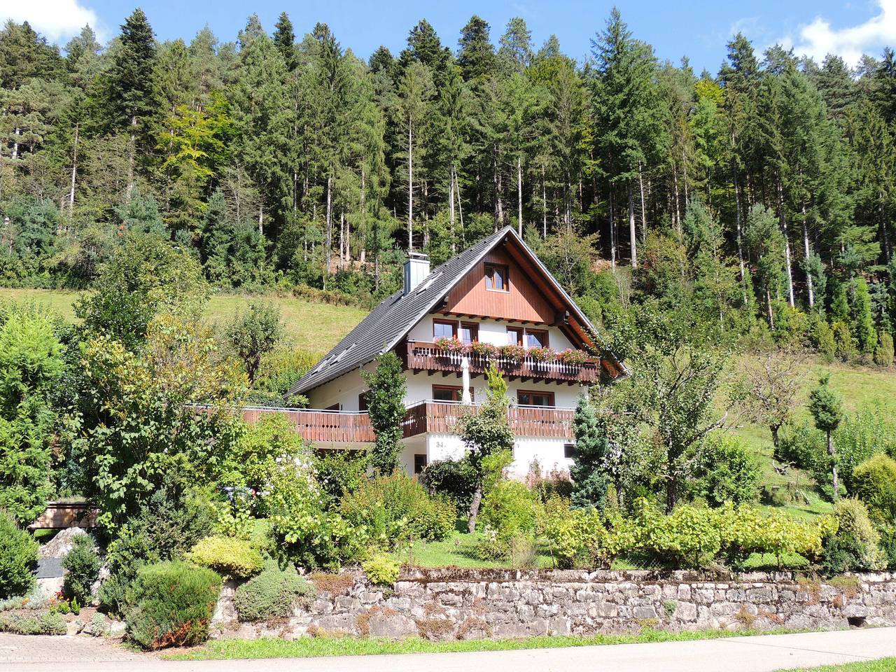 Ganze Wohnung, Apartment 'Naturhäusle, 45qm' mit Bergblick, Balkon und Wlan in Hornberg, Mittlerer Schwarzwald