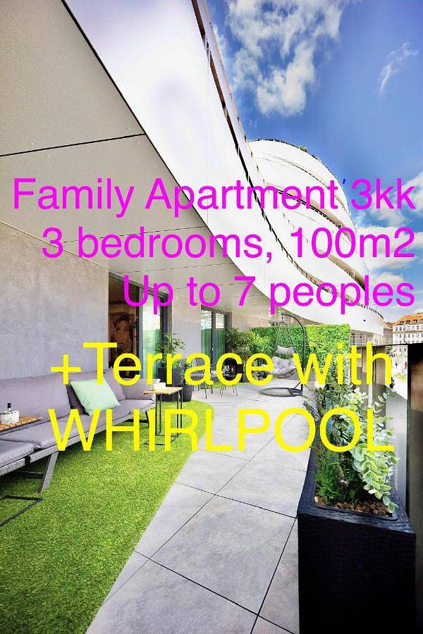 Appartement de vacances pour 7 personnes, avec balcon et jacuzzi