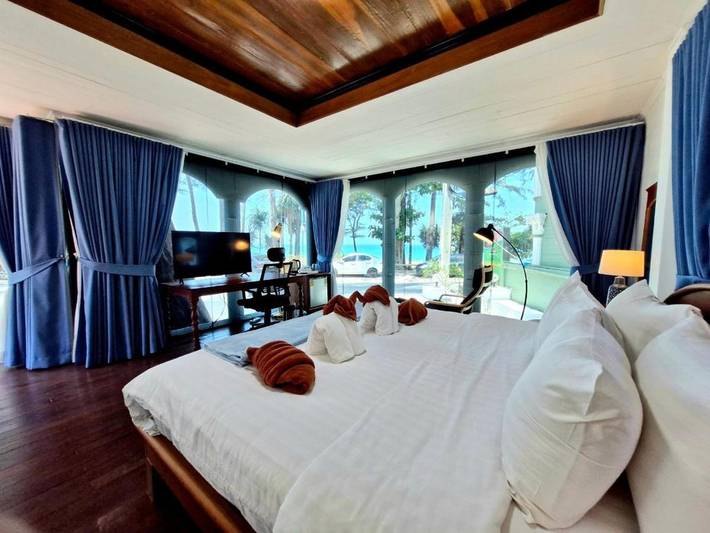 Location de vacances pour 3 personnes, avec vue et jardin dans Nai Thon Beach