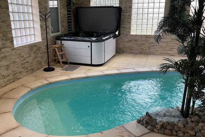 Maison de vacances pour 8 personnes, avec jardin et terrasse ainsi que jacuzzi et sauna