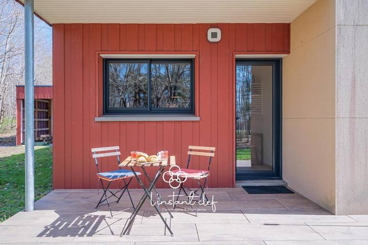 Maison de vacances pour 2 personnes, avec terrasse ainsi que vue et jardin