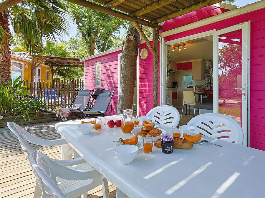 Camping Port Pothuau - Mobile home 6 persons - Cosy 4/6 With Air Conditioning: 2 bedrooms in Hyeres, Parc national Port-Cros