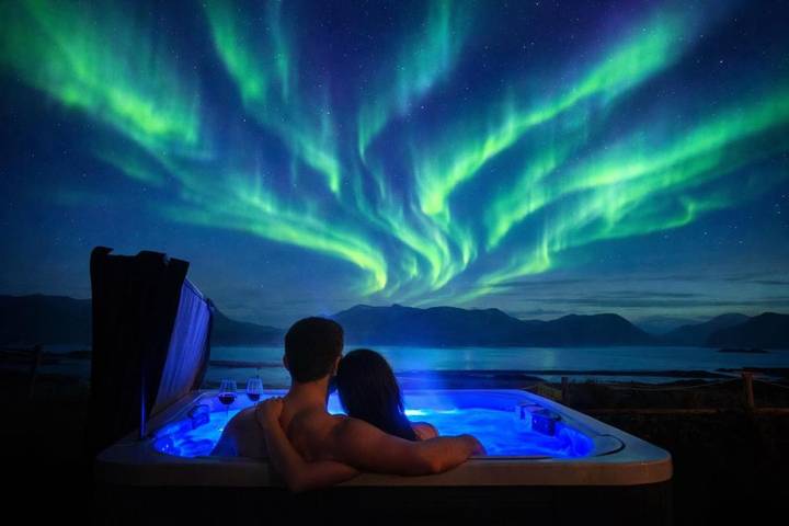 Landhaus für 6 Personen, mit Garten und Sauna sowie Whirlpool in Troms