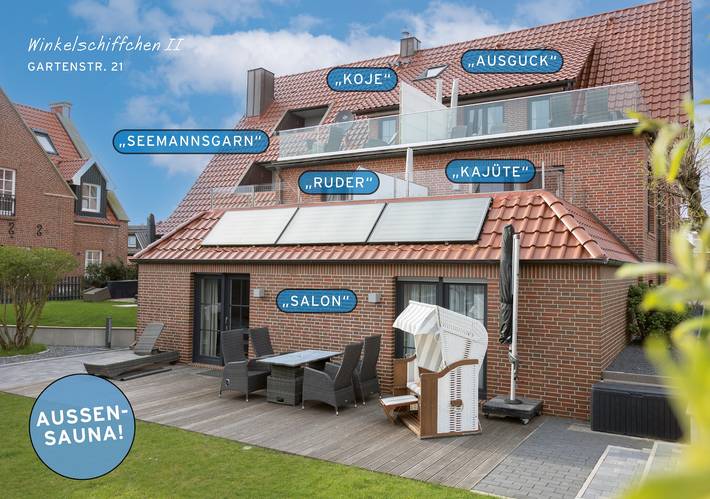 Ferienwohnung für 5 Personen, mit Meerblick und Balkon/Terrasse sowie Balkon und Terrasse