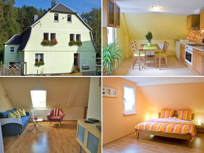 Ferienwohnung für 4 Personen, mit Balkon und Terrasse sowie Sauna in Bad Schlema - 3