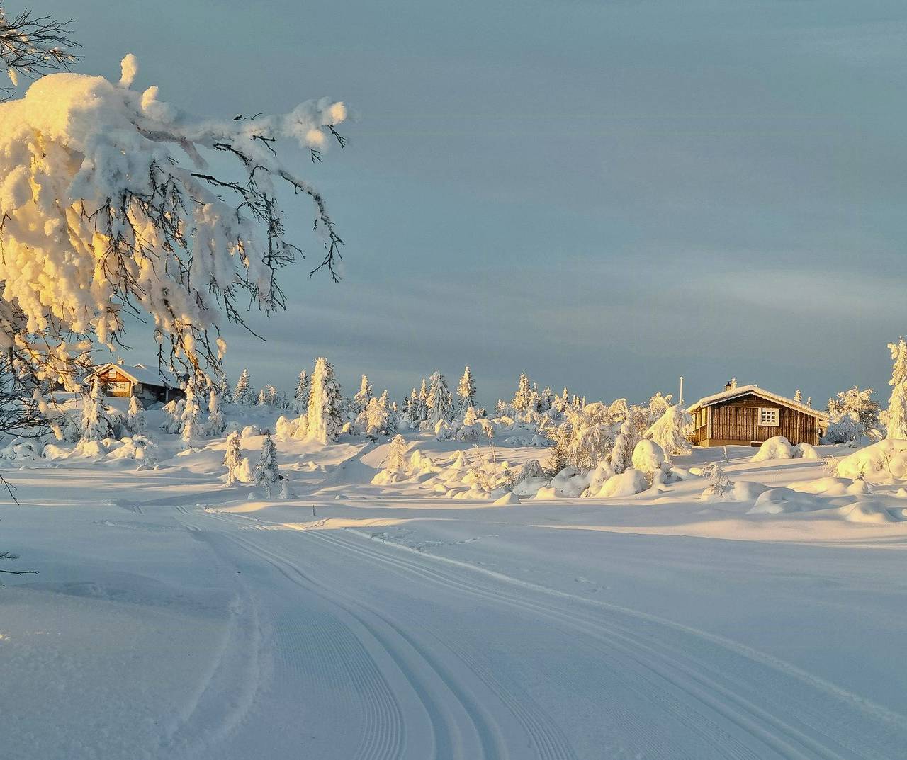Familienhütte mit Lagerfeuerplatz auf Søndre Fjellstølen in Sør-Aurdal